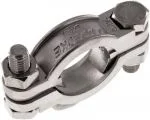 Schlauchklemmen, 2-teilig mit losen Zungen, ähnlich DIN 20039 A, Edelstahl 1.4401