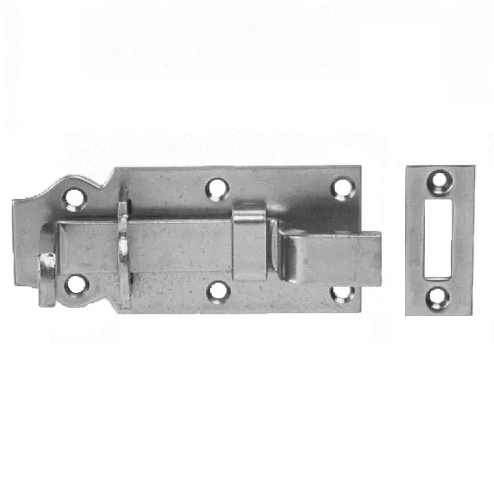 Schlossriegel Fensterriegel Türriegel gekröpft mit Schließblech abschließbar verzinkt 140 mm