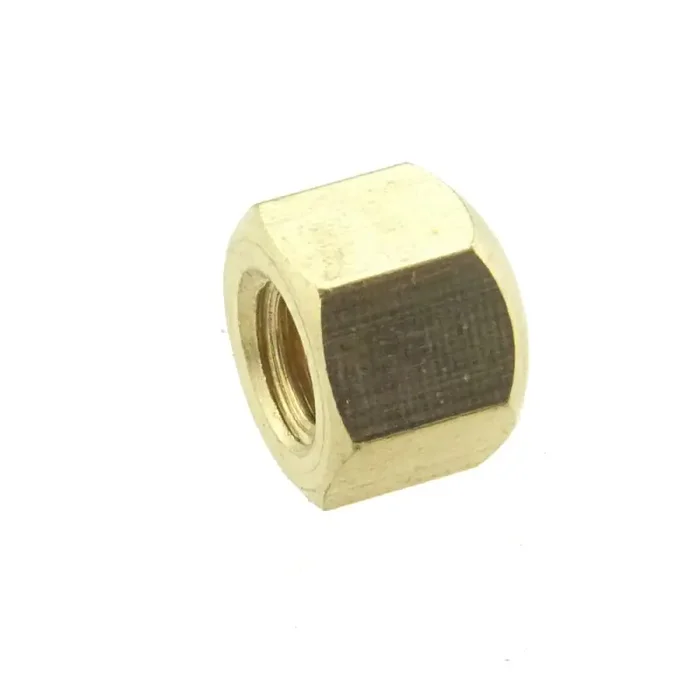 Sechskant-Hutmutter niedrige Form DIN 917 Messing blank M 16 – 25 Stück