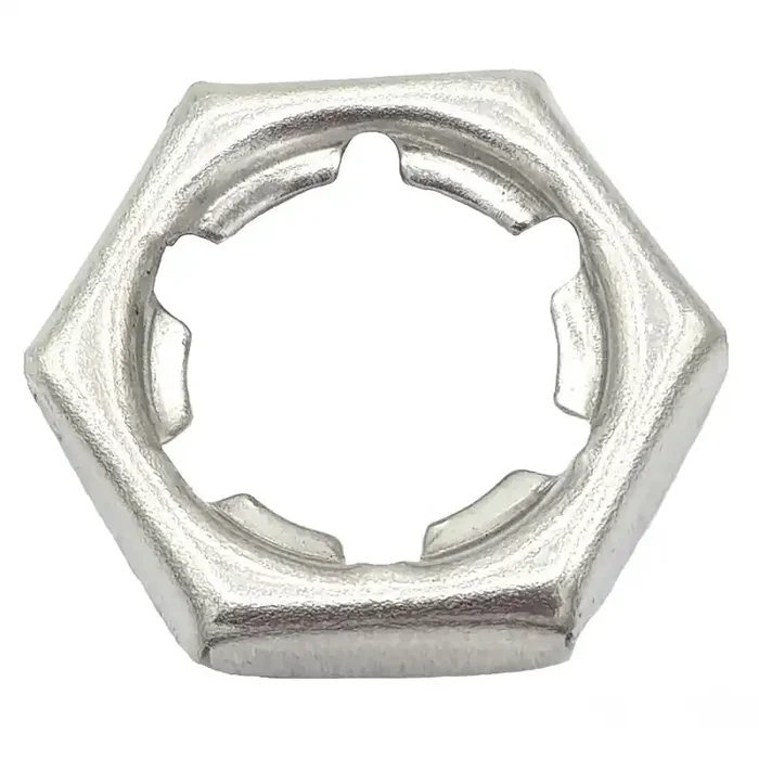 Sicherungsmuttern (Palmuttern) ähnlich DIN 7967 Stahl 1.4310 rostfrei blank M 30 – 50 Stück