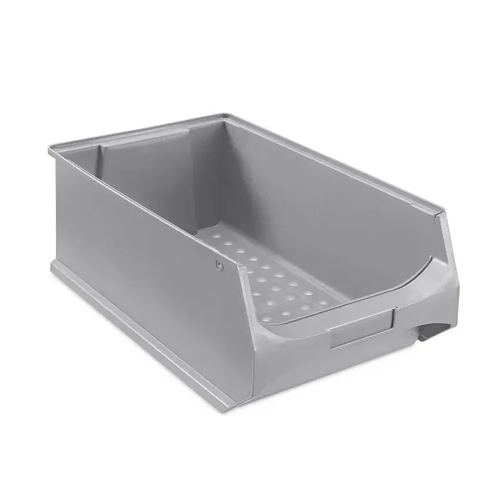 Sichtlagerbox 5.0 Kunststoff Kasten Kiste Schütte stapelbar 500x300x200mm – Grau