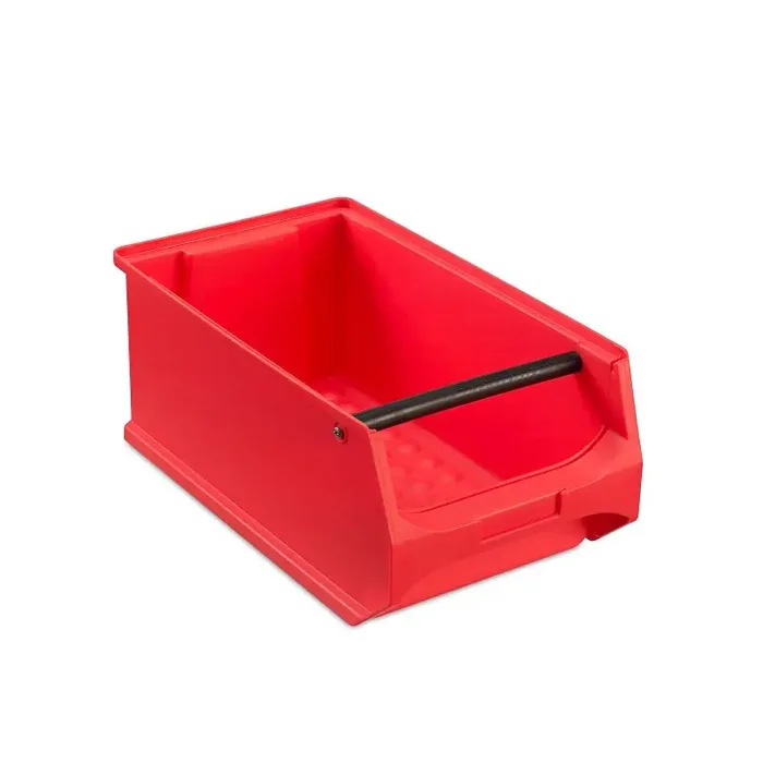 Sichtlagerbox mit Griff 4.1 Kunststoff Kasten Kiste stapelbar 350x200x150mm – Rot