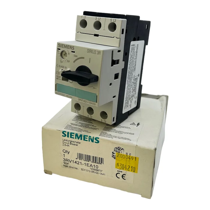 Siemens 3RV1421-1EA10 Leistungsschalter 3polig A-Auslöser 2,8…4A