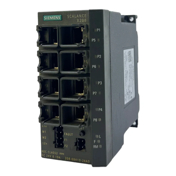 Siemens 6GK5208-0BA10-2AA3 Kommunikationsmodul 10/100Mbit/s 8x RJ45 24V DC
