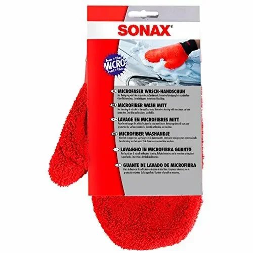 SONAX Microfasertuch „WaschHandschuh“ Ha rot