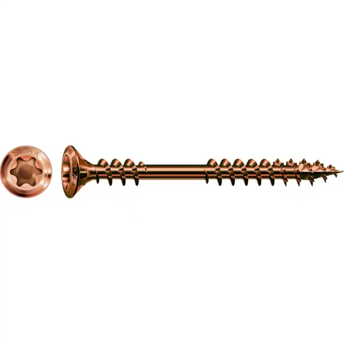 SPAX Fassadenschraube Edelstahl A2 antik Fixiergewinde Linsensenkkopf T-STAR plus 4CUT-Spitze