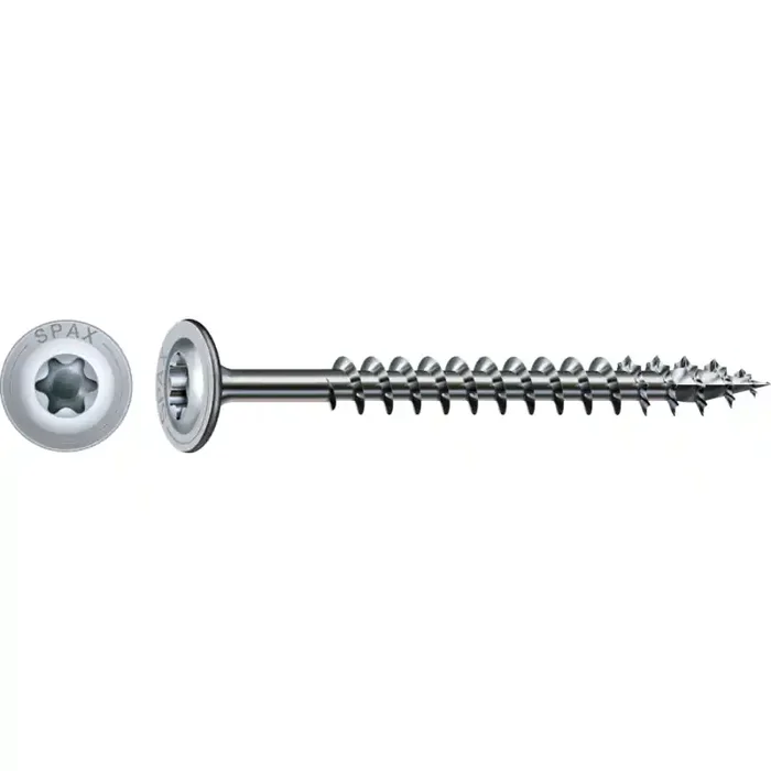 SPAX HI.FORCE Holzbauschraube WIROX Vollgewinde Tellerkopf T-STAR plus 4CUT-Spitze 8 x 100mm – 50 Stück