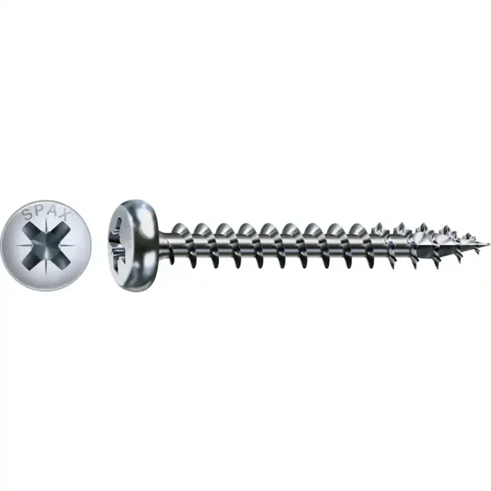 SPAX Universalschraube WIROX Vollgewinde Halbrundkopf Kreuzschlitz 4CUT-Spitze