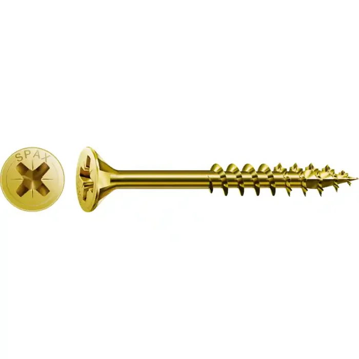 SPAX Universalschraube YELLOX Teilgewinde Senkkopf Kreuzschlitz 4CUT-Spitze