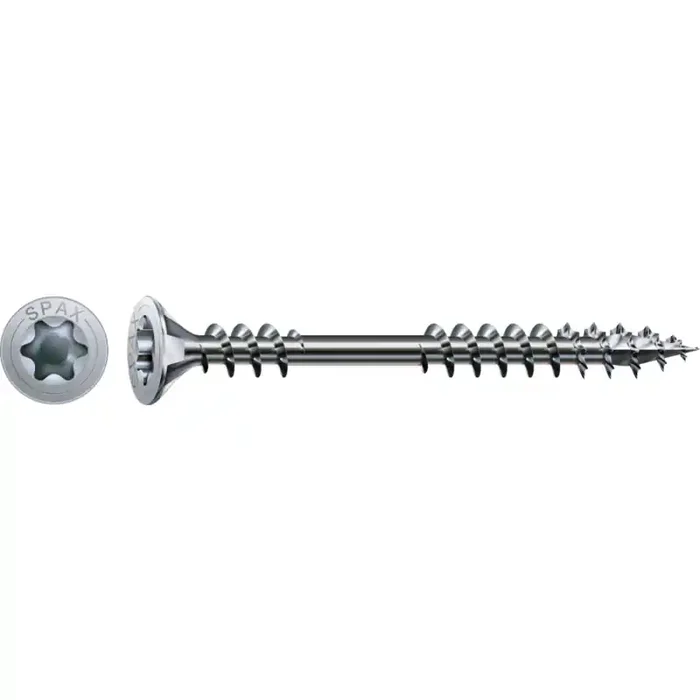 SPAX Verlegeschraube WIROX Fixiergewinde Senkkopf T-STAR plus 4CUT-Spitze 4,5 x 80mm – 200 Stück