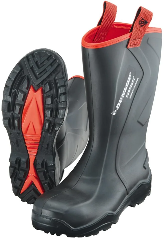 Stiefel Dunlop Purofort+ Rugged, Gr. 42, schwarz