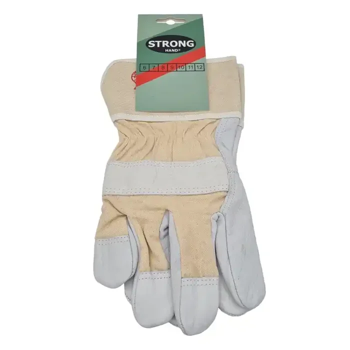 Stronghand Rind-Vollleder Handschuh mit SB-Aufhänger und EAN-Auszeichnung – Gr. 12