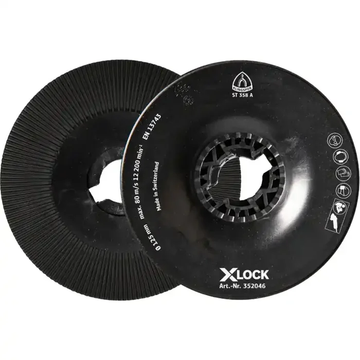 Stützteller ST 358 gerippt hart 100 – 180 mm für Fiberscheiben