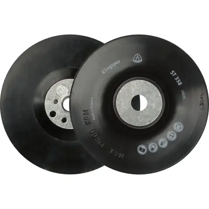 Stützteller ST 358 glatt flexibel 100 mm für Fiberscheiben mit Aufnahme M 10