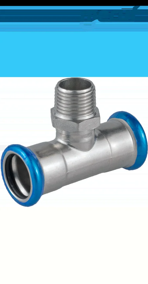 T-Stück DN12 – 15,0 mm Pressfitting I x I, Aussengewinde 1/2″ Zoll Edelstahl