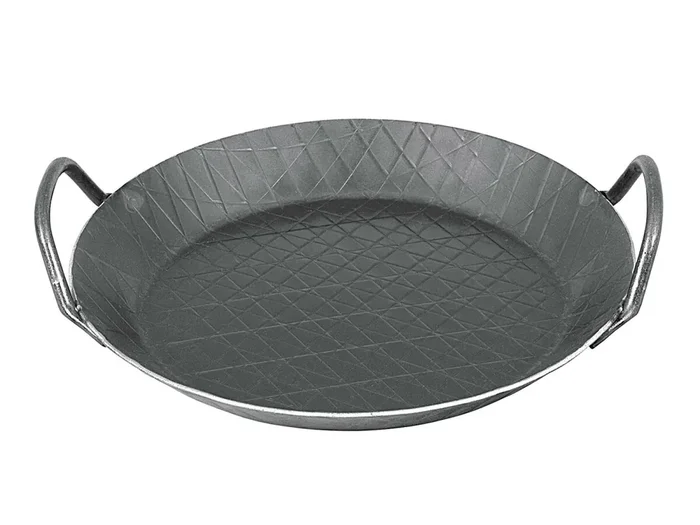 TURK Servierpfanne schmiedeeisern mit 2 Griffen Ø28cm schwarz