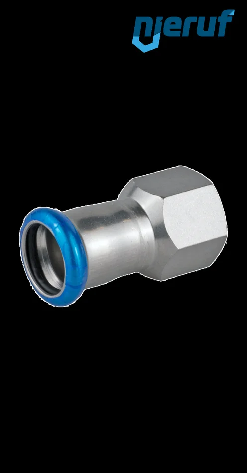 Übergangsmuffe Pressfitting I DN20 – 22,0 mm, Innengewinde 1/2″ Zoll Edelstahl