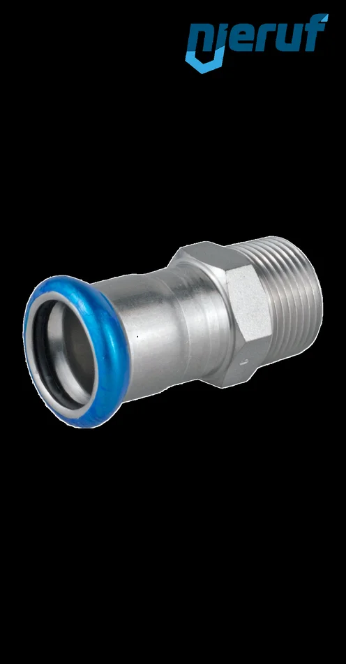 Übergangsstück DN65 – 76,1 mm Pressfitting I, Aussengewinde 2 1/2″ Zoll Edelstahl