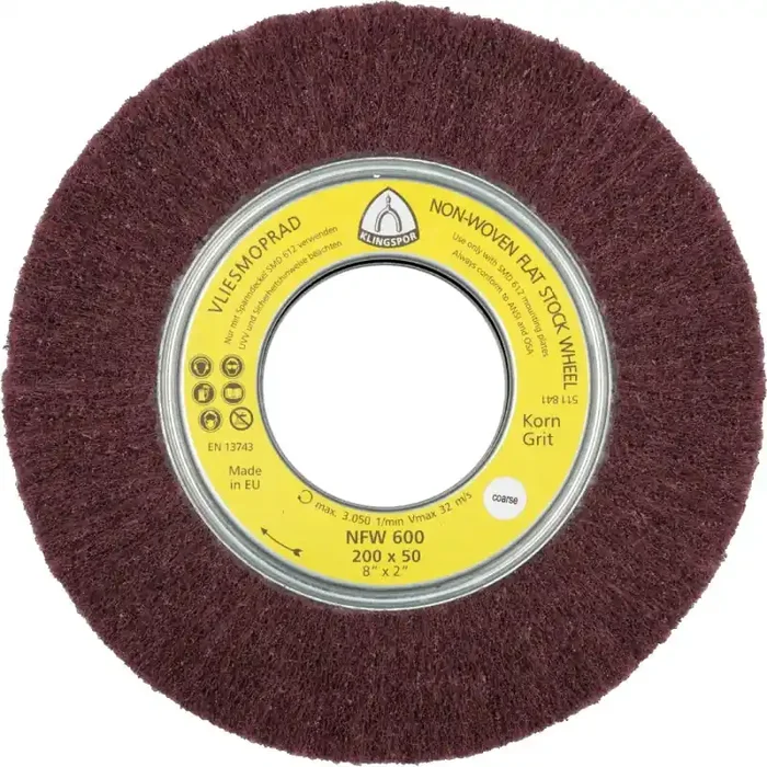 Vliesmoprad NFW 600 Satiniermoprad für Edelstahl, Metall universal 200 x 50 x 68,2 mm Medium Korund