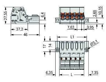 WAGO Leiter-StiftleistePush-in 831-3204/109-000