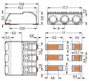 WAGO SMD-Leiterplattenklemme 2061-603/998-404