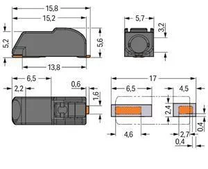 WAGO SMD-Leiterplattenklemme 2061-621/998-404