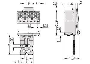 WAGO Stiftleiste 2091-1510/002-000