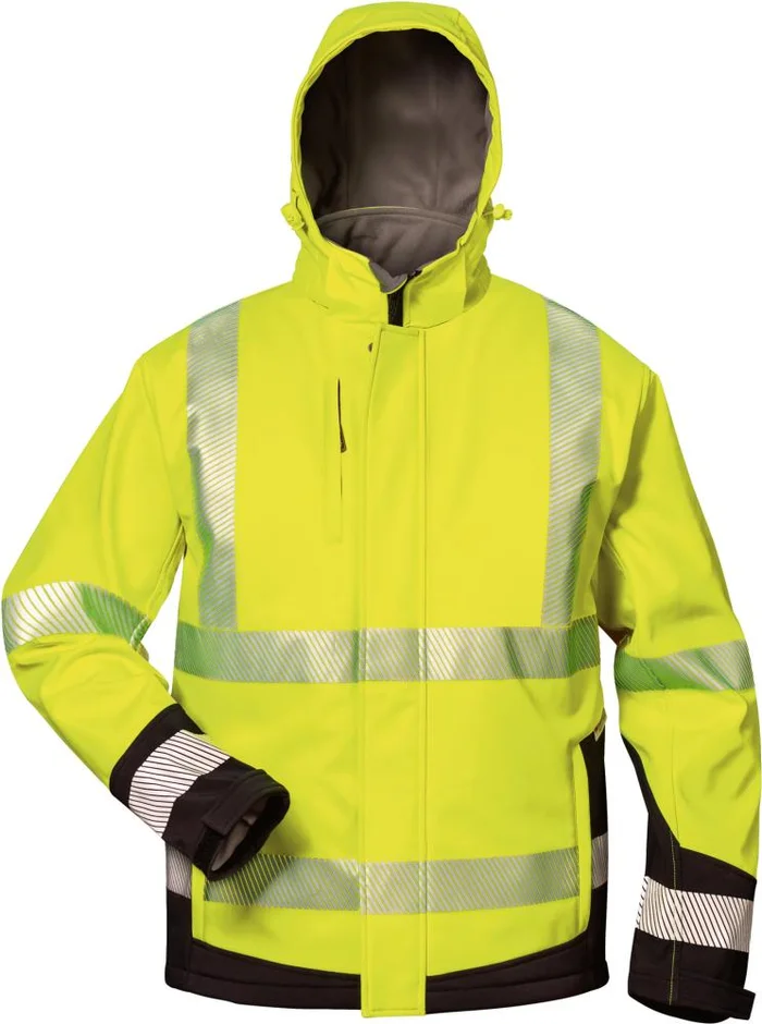 Warnjacke Melvin,Softsh. Gr.M, gelb/schwarz
