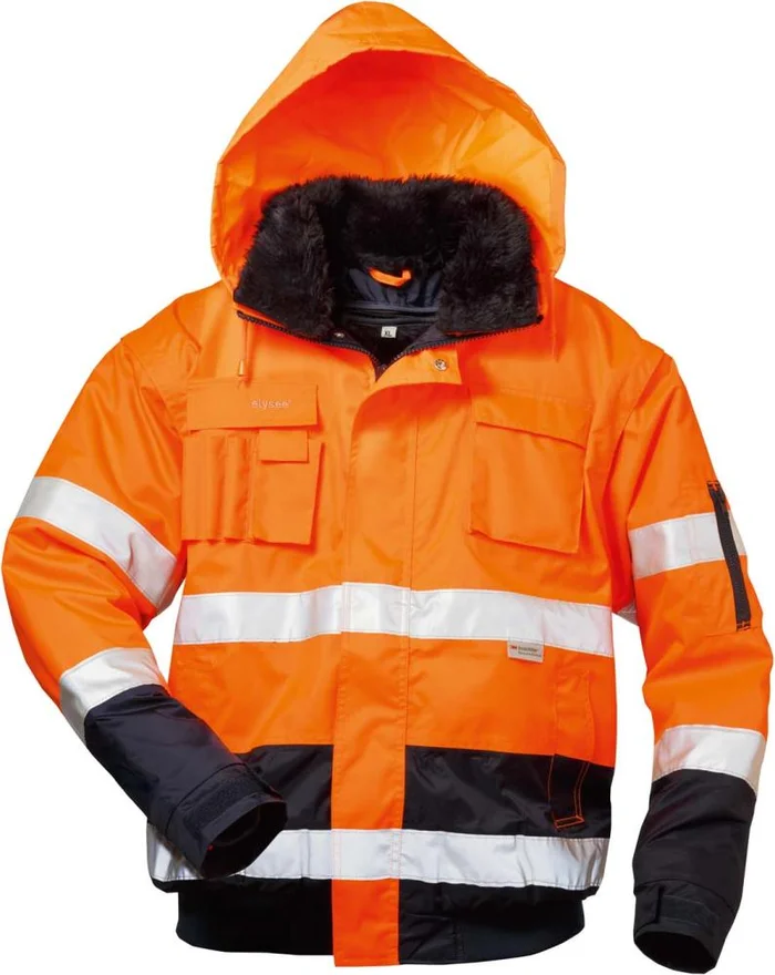 Warnjacke Volker, Gr. M, orange/marine