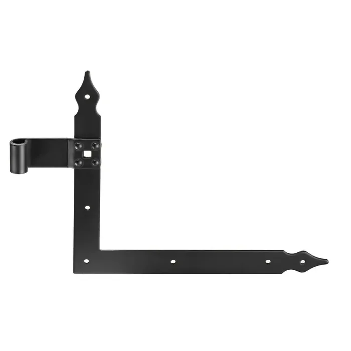 Winkelband Torband mit Zierspitze 250 x 200 mm Rollendurchmesser 13 mm schwarz – 1 Paar