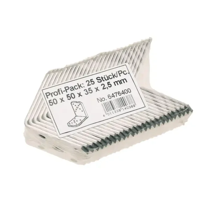 Winkelverbinder Montagewinkel ohne Steg 40 x 40 x 40 x 2 mm verzinkt 25er-Profi-Pack