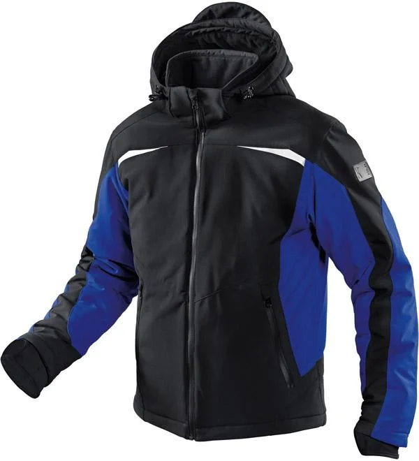 Winterjacke, Softshell, Gr. S, schw./kbl.blau