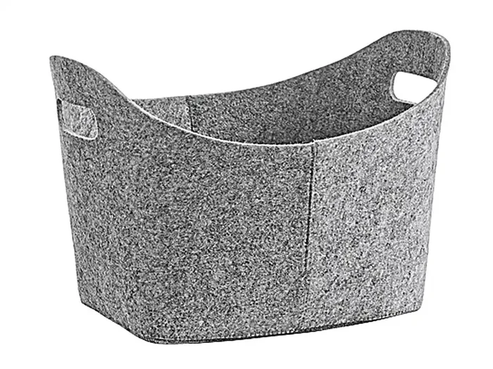 ZELLER PRESENT Aufbewahrungskorb Filz oval 37x28x25cm grau