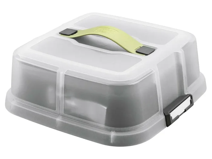 ZENKER Springform 24x24cm quadratisch Bake, Click & Go mit Haube und 2 Magnetschildern