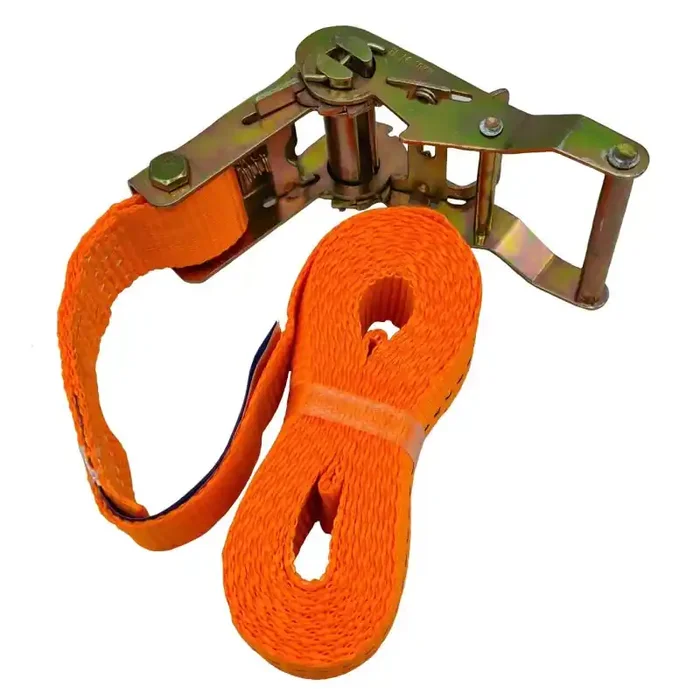 Zurrgurt mit Ratsche 1-teilig 2000 kg (2000 daN) 35 mm breit orange